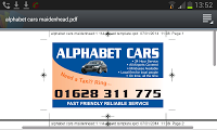 Alphabet Cars Taxi Maidenhead Windsor 1034018 Image 2